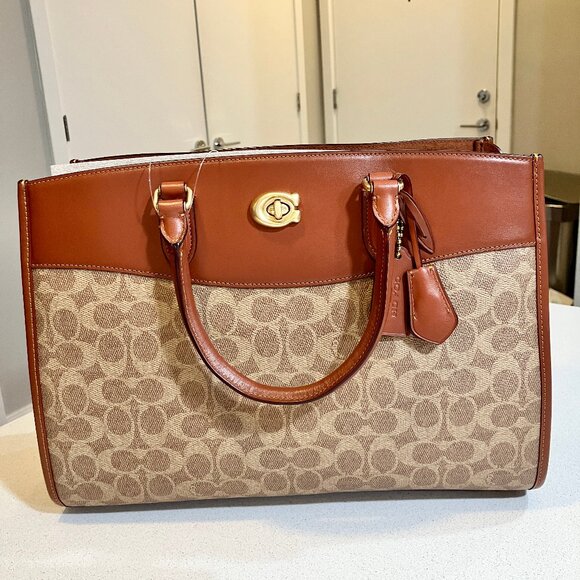 Coach Authentic CC Signature Brooke New Carryall Handbag - Picture 8 of 16